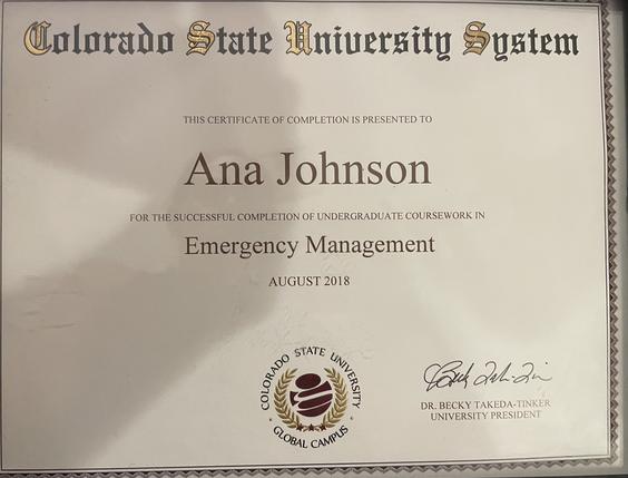 Colorado State University Emer Mgmt