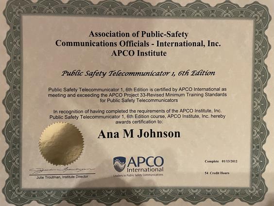 APCO International Cert